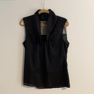 Lulls P medium black sheer sleeveless tank
